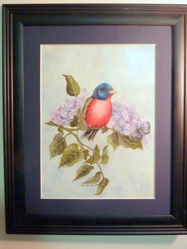 Spring Song Bird Painting, original oil painting 11x14
